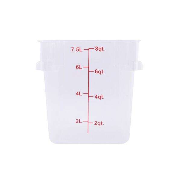 C.A.C. FS1P-SQ8C, 8 Qt Polycarbonate Clear Square Food Storage Container