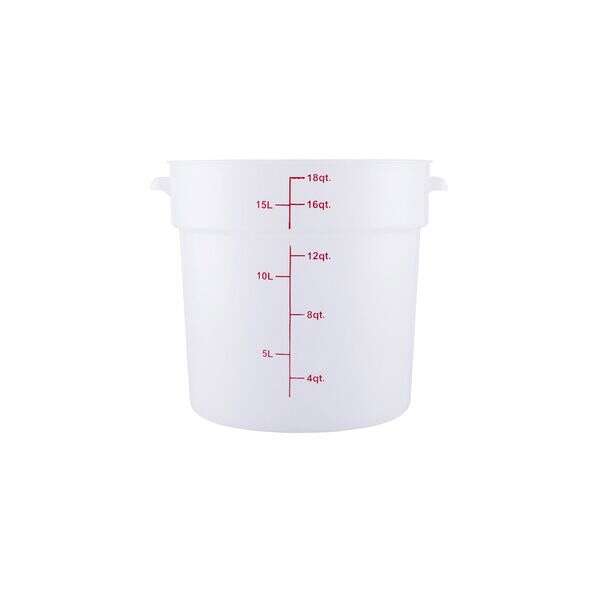 C.A.C. FS2P-18T, 18 Qt Polypropylene Clear Round Food Storage Container