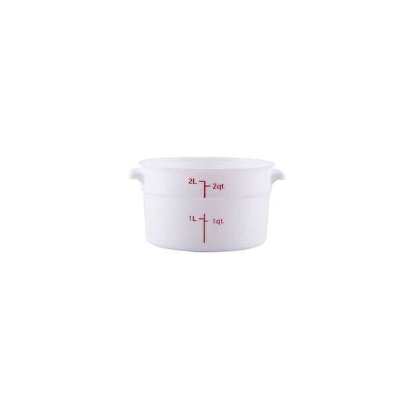 - FS2P-2T, 2 Qt Polypropylene Clear Round Food Storage Container