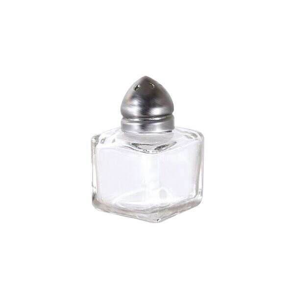 C.A.C. G1SQ-05S, 0.5 Oz Glass Cube Shaker with Stainless Steel Cap, DZ
