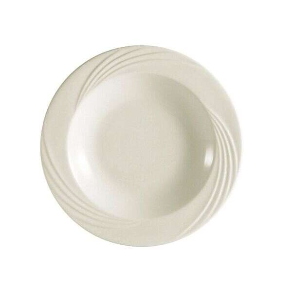 C.A.C. GAD-115, 32 Oz 11.75-Inch Bone White Round Porcelain Soup Plate, DZ