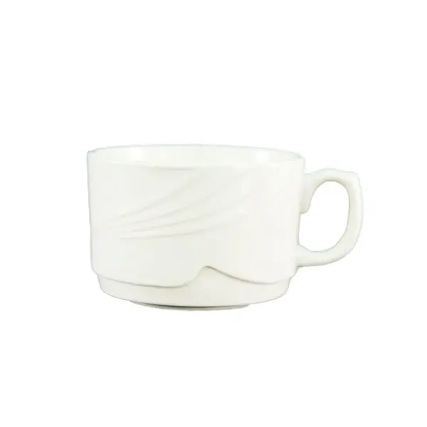 C.A.C. GAD-35, 3.5 Oz 2.87-Inch Porcelain Stacking/Coffee Cup, 3 DZ/CS