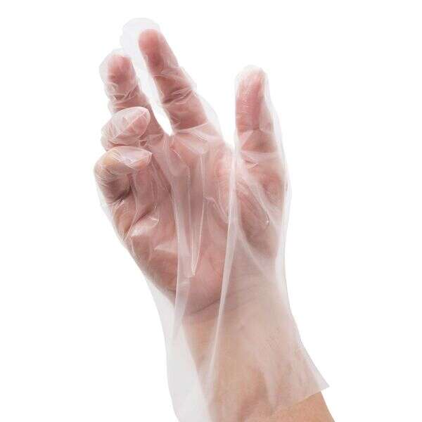 C.A.C. GLPE-L, Clear Disposable Polyethylene Gloves, Large, 500/PK