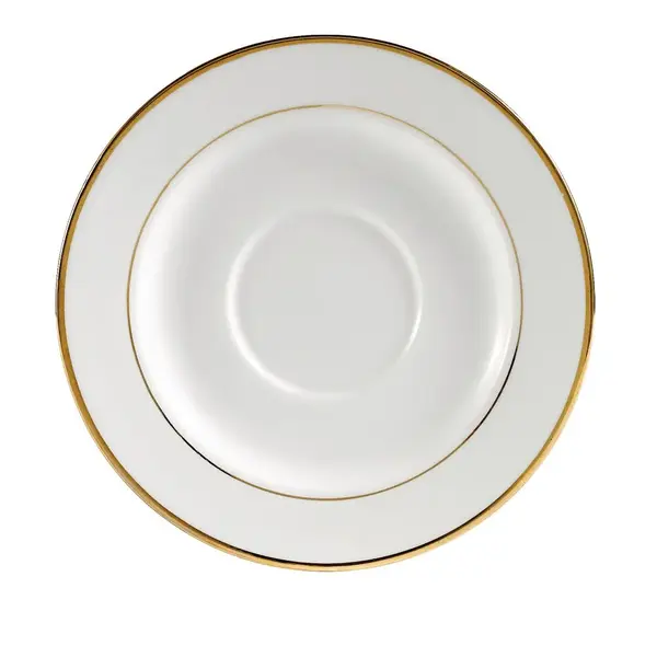 C.A.C. GRY-2, 5.75-Inch Porcelain Golden Royal Saucer with Gold Band for GRY-1, GRY-23, 3 DZ/CS (Discontinued)