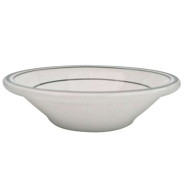 C.A.C. GS-32, 3.5 Oz 4.5-Inch Green Band Stoneware Fruit Bowl, 3 DZ/CS