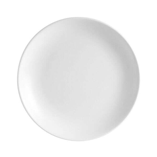 C.A.C. H-CP16, 10.5-Inch White Porcelain Coupe Round Plate, DZ