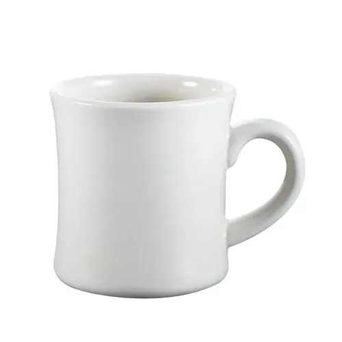 C.A.C. HAR-75-3, 7.5 Oz 3.25-Inch American White Stoneware Hartford Mug, 3 DZ/CS