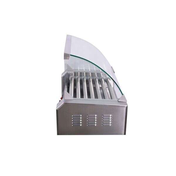 C.A.C. HDRS-07, 7-Roller Hot Dog Roller Grill Set with Sneeze Guard, 900W