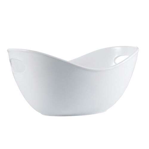 C.A.C. ICB-15, 4-Quart 15-Inch Porcelain Oval Ice Bucket with 2 Handles, 2 PC/CS