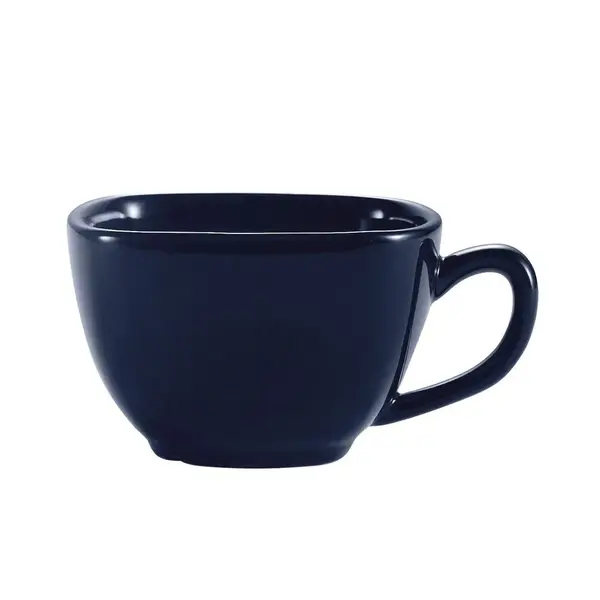 C.A.C. KC-1-CBU, 8 Oz 3.75-Inch Cobalt Blue Stoneware Square Cup, 3 DZ/CS