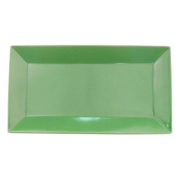 C.A.C. KC-12-G, 10-Inch Green Stoneware Rectangular Platter, 2 DZ/CS