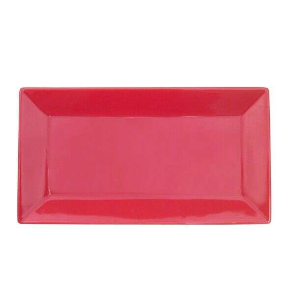C.A.C. KC-13-R, 11.5-Inch Red Stoneware Rectangular Platter, DZ