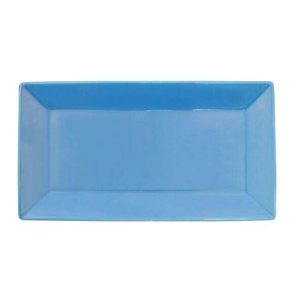 C.A.C. KC-14-PCK, 13-Inch Peacock Stoneware Rectangular Platter, DZ