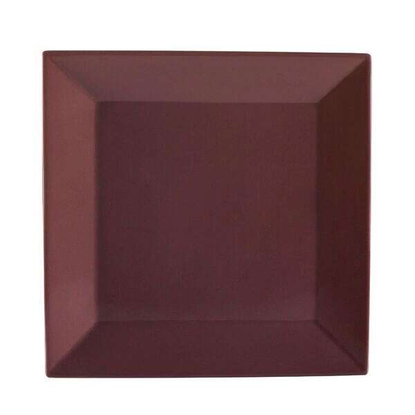 C.A.C. KC-21-PLM, 12-Inch Plum Stoneware Square Plate, DZ