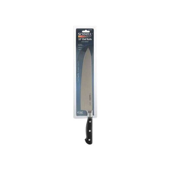 C.A.C. KFCC-G102, 10-inch Schnell Stainless Steel Chef Knife with Short Bolster