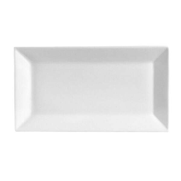 C.A.C. KSE-12, 10-Inch Porcelain Kingsquare Rectangular Platter, 2 DZ/CS