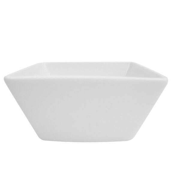 C.A.C. KSE-DB5, 13 Oz 5-Inch Porcelain Kingsquare Deep Square Bowl, 3 DZ/CS
