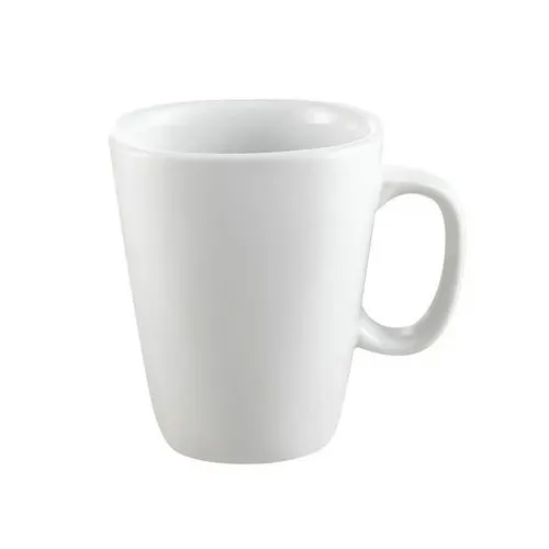 C.A.C. KSE-M8, 8 Oz Bright White Square Porcelain Mug, 3 DZ/CS