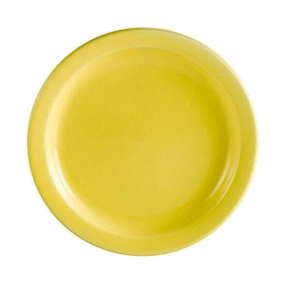 C.A.C. L-16NR-Y, 10.5-Inch Las Vegas Narrow Rim Yellow Plate, DZ