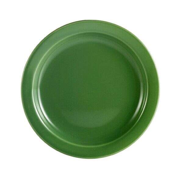 C.A.C. L-6NR-G, 6.5-Inch Las Vegas Narrow Rim Green Plate, 3 DZ/CS