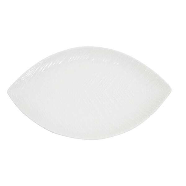 C.A.C. LFD-12, 12-Inch New Bone White Porcelain Leaf Dish, DZ