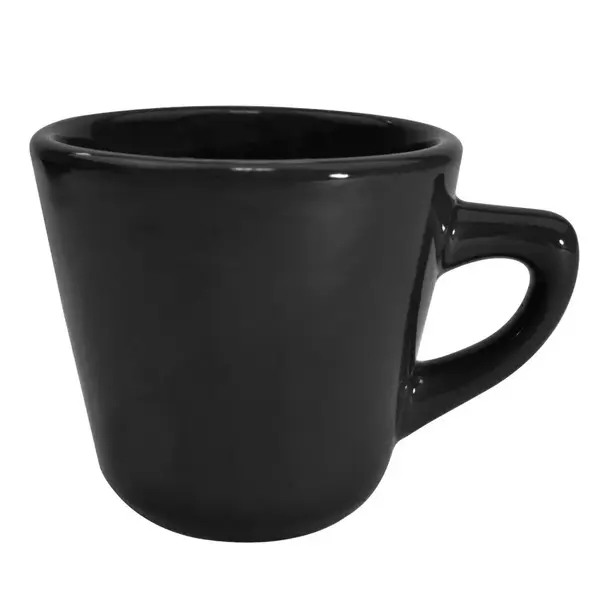 C.A.C. LV-1-BLK, 7.5 Oz 3.25-Inch Black Stoneware Tall Cup, 3 DZ/CS