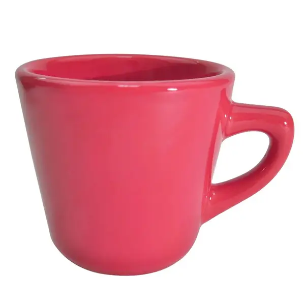 C.A.C. LV-1-R, 7.5 Oz 3.25-Inch Red Stoneware Tall Cup, 3 DZ/CS