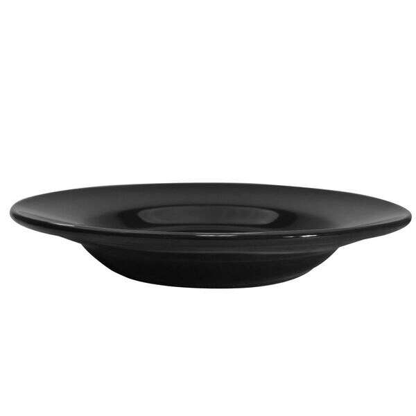 C.A.C. LV-120-BLK, 26 Oz 12-Inch Black Stoneware Pasta Bowl, DZ
