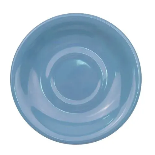C.A.C. LV-2-LBU, 6-Inch Light Blue Stoneware Saucer for LV-1-LBU, 3 DZ/CS