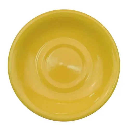 C.A.C. LV-2-Y, 6-Inch Yellow Stoneware Saucer for LV-1-Y, 3 DZ/CS