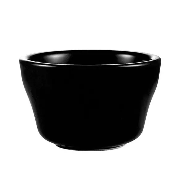 C.A.C. LV-4-BLK, 7.25 Oz 4-Inch Black Stoneware Bouillon Cup, 3 DZ/CS