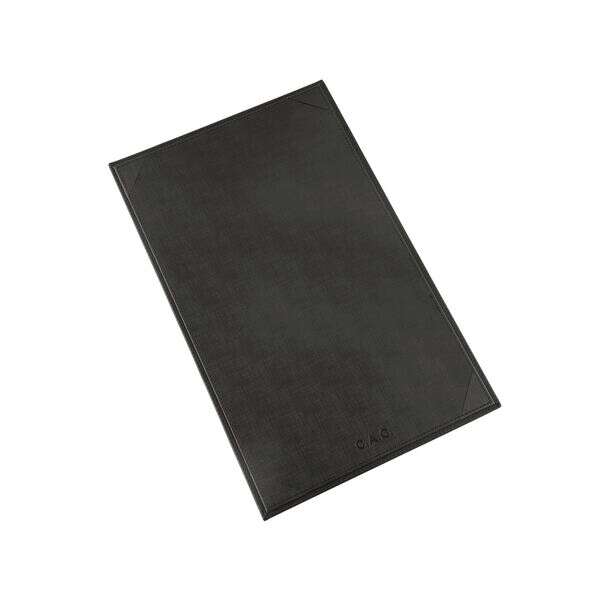 C.A.C. MCC1-14BK, 8.5x14-inch 1-Panel Faux Leather Black Menu Cover