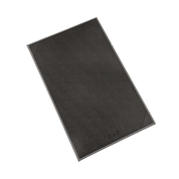 C.A.C. MCC1-14GY, 8.5x14-inch 1-Panel Faux Leather Gray Menu Cover