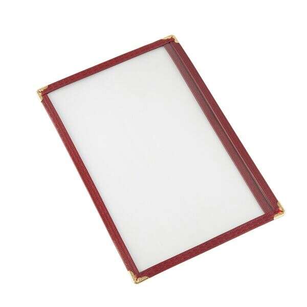 C.A.C. MCP1-58BY, 8.5x5.5-inch 1-Pocket Burgundy Menu Cover