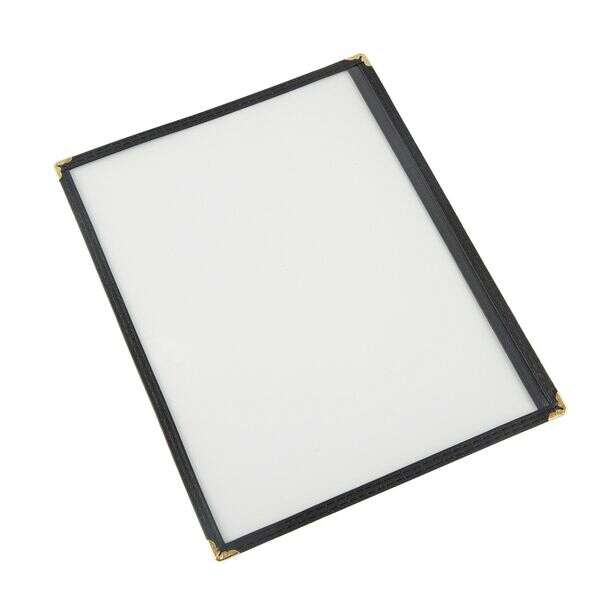 C.A.C. MCP1-911BK, 8.5x11-inch 1-Pocket Black Menu Cover