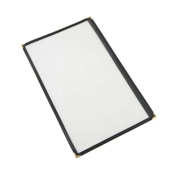 C.A.C. MCP1-914BK, 8.5x14-inch 1-Pocket Black Menu Cover