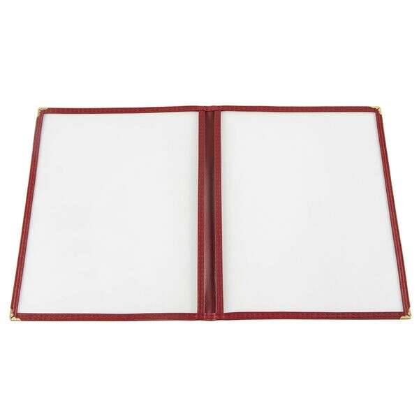 C.A.C. MCP2-911BY, 8.5x11-inch 2-Pocket Burgundy Menu Cover