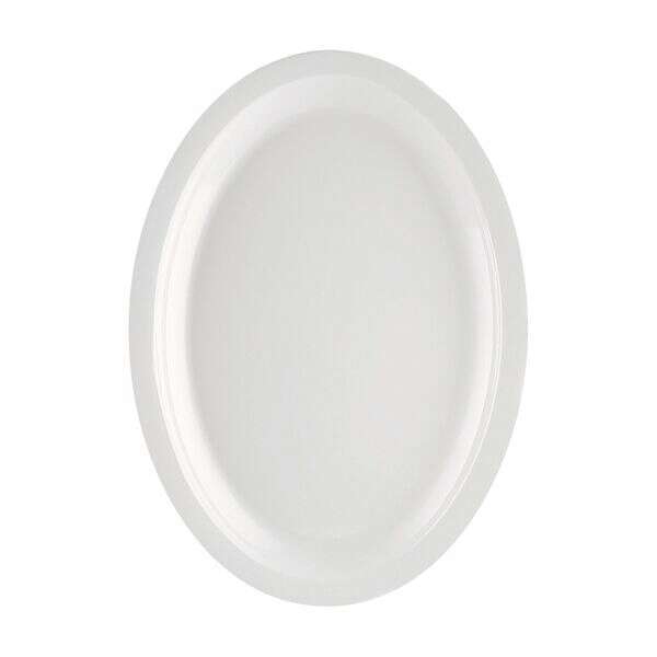 C.A.C. MLNC-14, 13.25-inch White Melamine Oval Platter, DZ