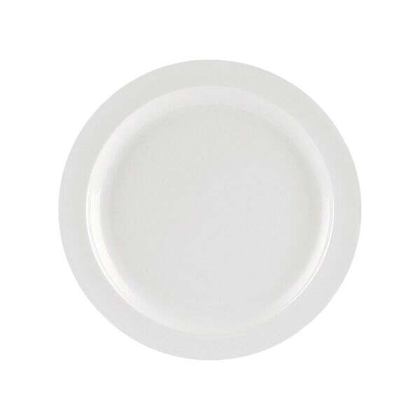 C.A.C. MLNC-8, 9-inch White Melamine Round Plate, DZ