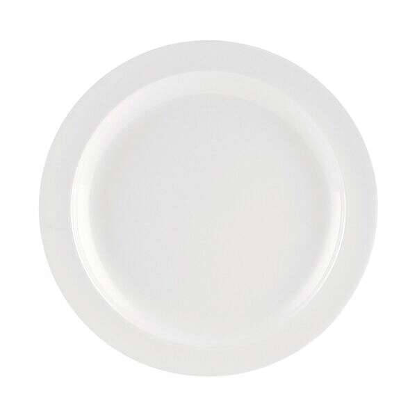 C.A.C. MLNC-9, 9.75-inch White Melamine Round Plate, DZ