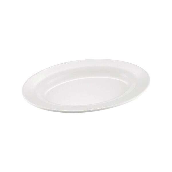C.A.C. MLRN-14, 12.5-inch White Melamine Oval Platter, DZ