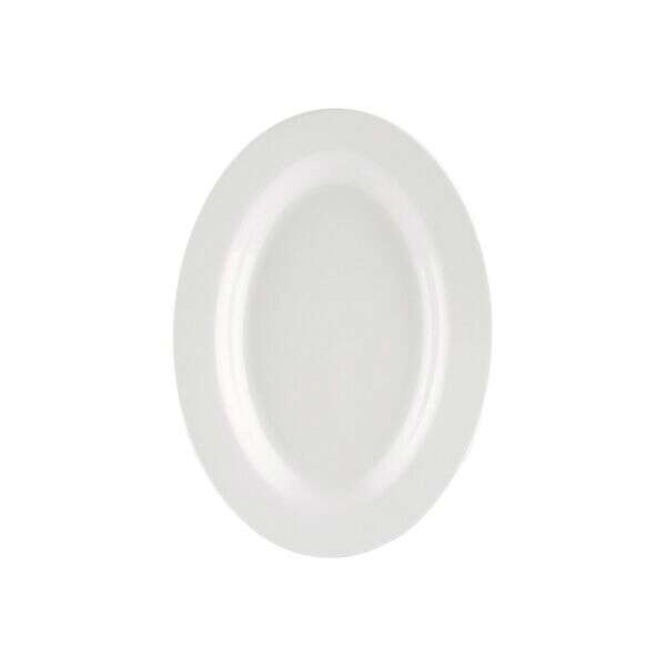 C.A.C. MLRN-14, 12.5-inch White Melamine Oval Platter, DZ