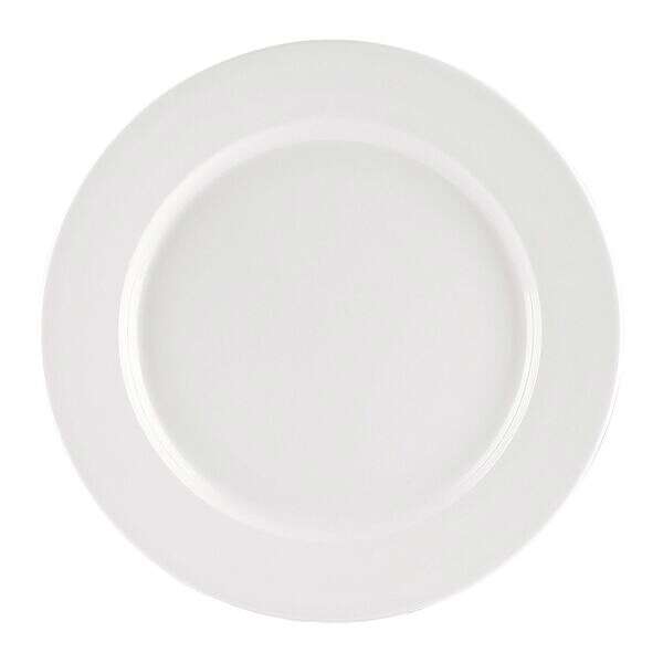 C.A.C. MLRN-16, 10.5-inch White Melamine Round Plate, DZ