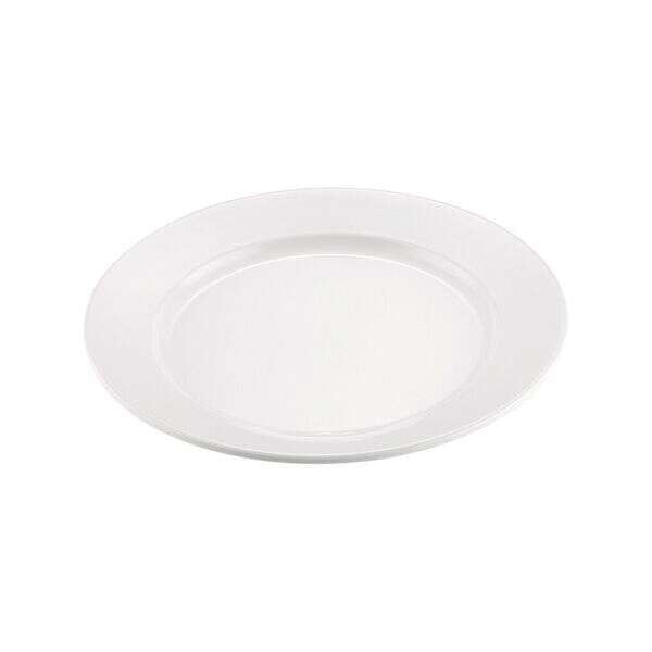 C.A.C. MLRN-9, 9.75-inch White Melamine Round Plate, DZ
