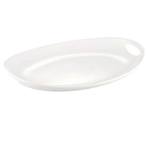 C.A.C. MX-OT16, 16-Inch Porcelain Handled Deep Oval Tray, DZ