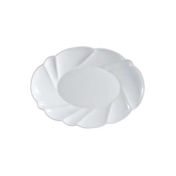 C.A.C. MX-SC20, 20-Inch Porcelain Scallop Shape Platter, 4 PC/CS