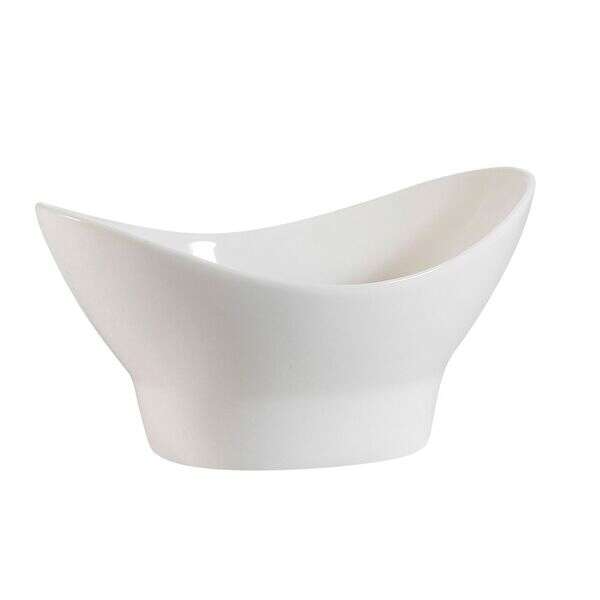 C.A.C. NGB-11, 46 Oz 11-Inc Porcelain Nugget Bowl with Foot, 8 PC/CS