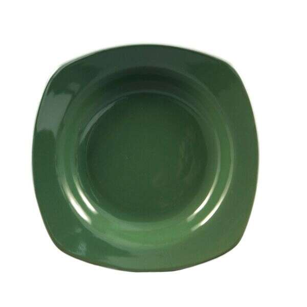 C.A.C. P-88-G, 22 Oz 11.5-Inch Stoneware Green Square Pasta Bowl, DZ