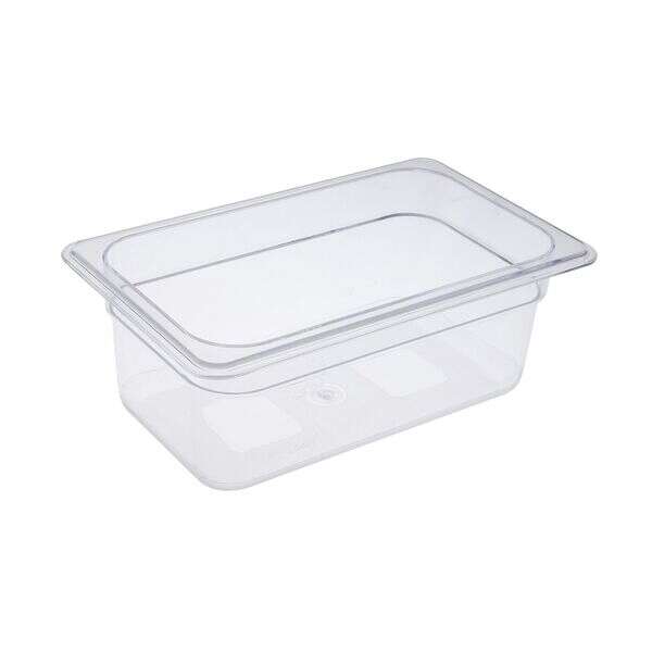 C.A.C. PCFP-Q4, 4-inch Deep 1/4 Size Clear Polycarbonate Food Pan