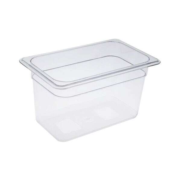- PCFP-Q6, 6-inch Deep 1/4 Size Clear Polycarbonate Food Pan